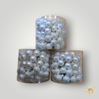 E17028-A-11 Bombki z Drutem 2,5cm Komplet 72szt. | 12op