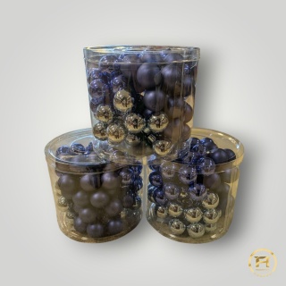 E17028-A-18 Bombki z Drutem 2,5cm Komplet 72szt. | 12op