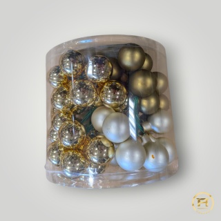 E17028-A-15 Bombki z Drutem 2,5cm Komplet 72szt. | 12op