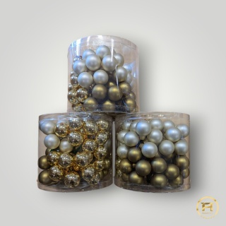 E17028-A-15 Bombki z Drutem 2,5cm Komplet 72szt. | 12op