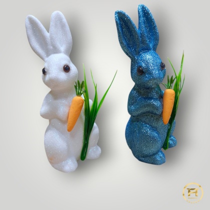 AND-0018 Królik Plastikowy Brokacony 24szt