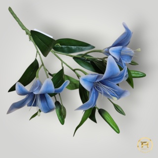 KMS-0114 Lilia gumowa niebieska 40szt